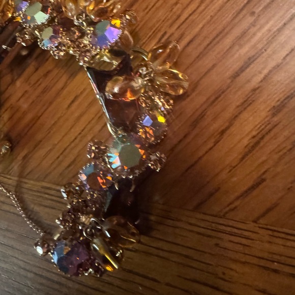 Amazing Vintage 50s Delizza and Elster Bracelet Topaz and Borealis - Picture 3 of 6